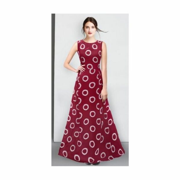 ring maroon gown